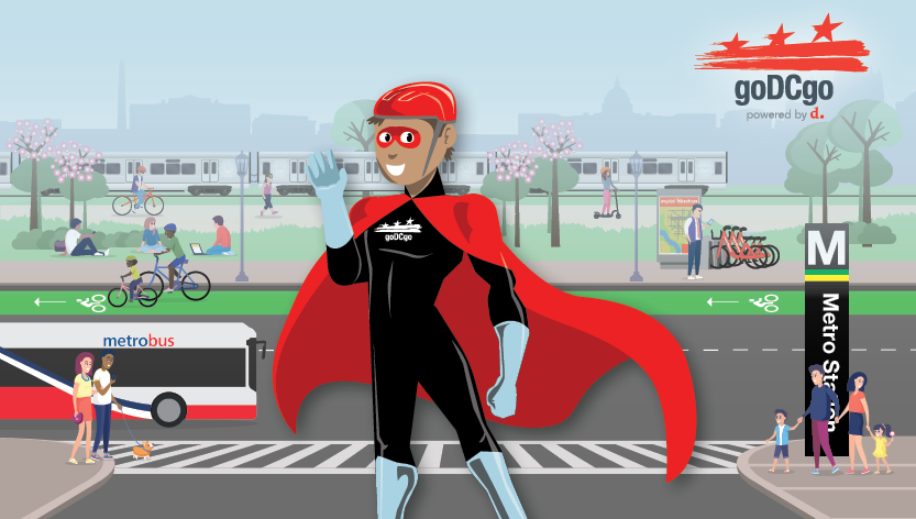 Captain Commute Superhero from goDCgo